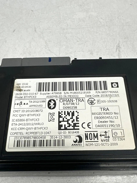 2018 TO 2020 DODGE CARAVAN TELEMATICS COMMUNICATION CONTROL MODULE UNIT OEM 68377904AA