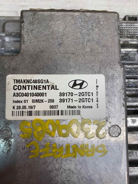 20 HYUNDAI SANTA FE 2.4L FWD FED EMISSIONS ELECTRIC CONTROL MODULE 391712GTC1