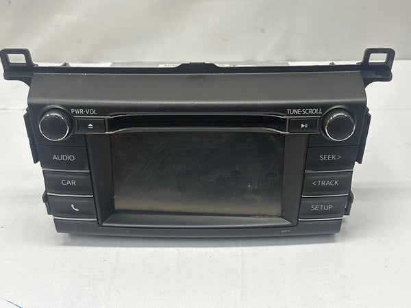 2016 TO 2018 TOYOTA RAV-4 RADIO AM FM DISPLAY SCREEN & RECEIVER ASSY OEM 8614042110