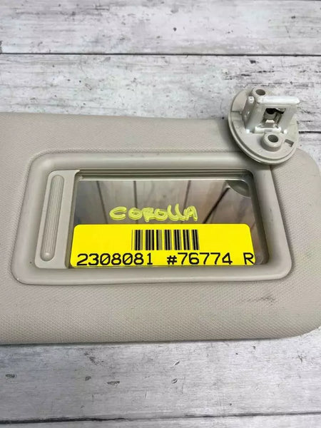 20 21 22 23 TOYOTA COROLLA SUN VISOR RIGHT SIDE GRAY ASSEMBLY OEM 7431002M50C0