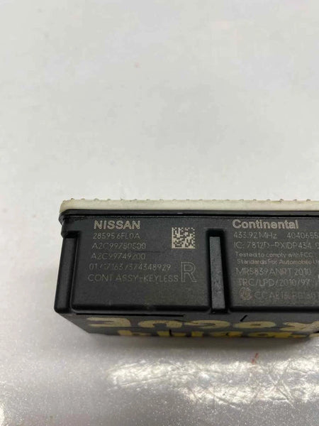2017 NISSAN ROGUE KEYLESS ENTRY REMOTE ANTENNA RECEIVER ASSEMBLY OEM 285956FL0A
