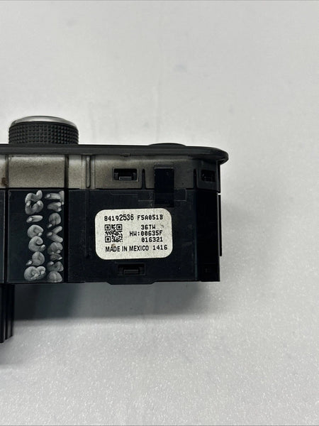 2018 TO 2021 CHEVROLET TRAVERSE DASH SWITCH HEADLIGHT CONTROL SWITCH ASSY OEM 84192536