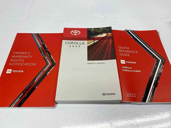 2022 TOYOTA COROLLA OWNERS MANUAL OWMERS MANUAL OEM 864NJ210800