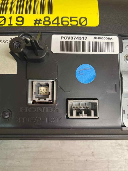 Honda Accord radio AM FM from 18 to 20 7.0" display screen assy OEM 39710TVAA01