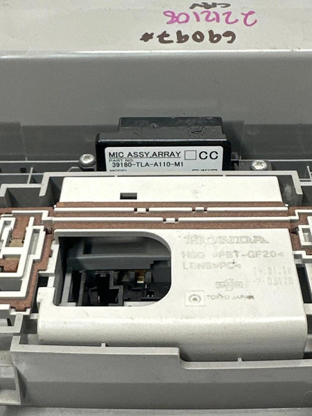 2017 TO 2022 HONDA CRV OVERHEAD CONSOLE DOOM LIGHT FRONT CENTER OEM 83250T1GG01ZC