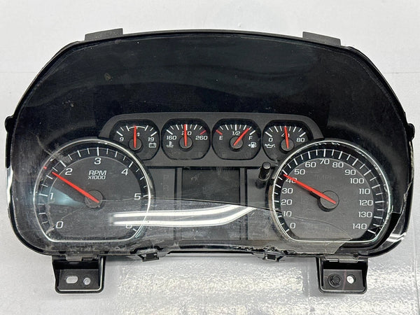 2019 CHEVY SILVERADO 1500 INSTRUMENT CLUSTER OEM 84597912 74K MILES GLASS BROKEN