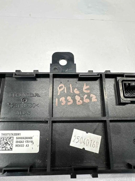 2021 2022 HONDA PILOT CLIMATE CONTROL HVAC AC PANEL US MARKER SE MODEL 79600TG7A33