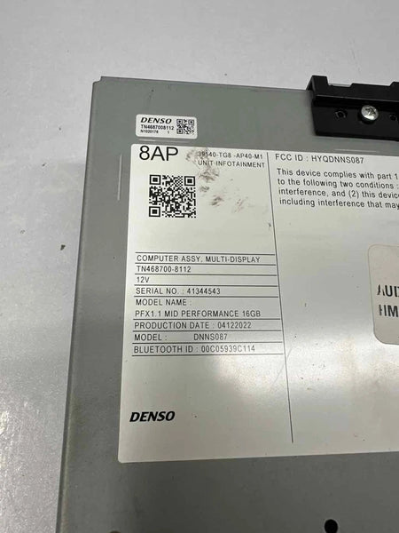 2021 2022 HONDA PILOT RADIO AM FM RECEIVER MODULE UNIT SE MODEL ASSY OEM 39540TG8AP4