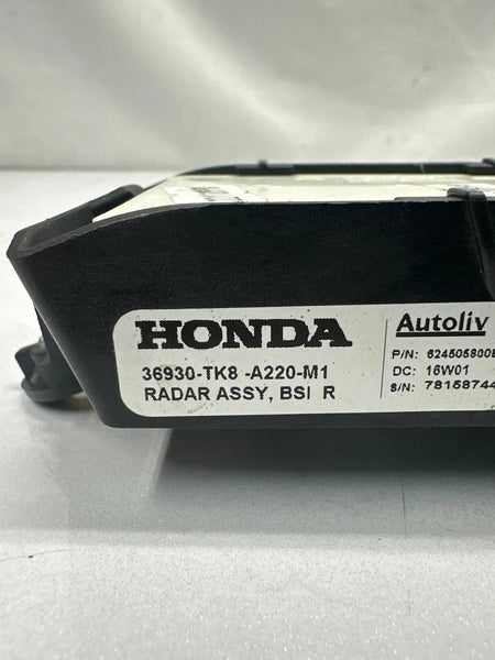 2014 TO 2017 HONDA ODYSSEY BLIND SPOT ALERT SENSOR REAR RIGHT SIDE OEM 36930TK8A22