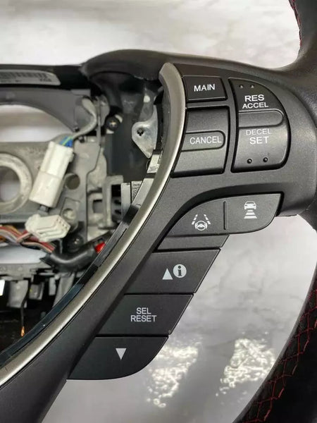 19 20 21 22 VOLANTE ACURA ILX NEGRO CON COSTURAS ROJAS DE CUERO ASPEC OEM 78501TX6A81ZE