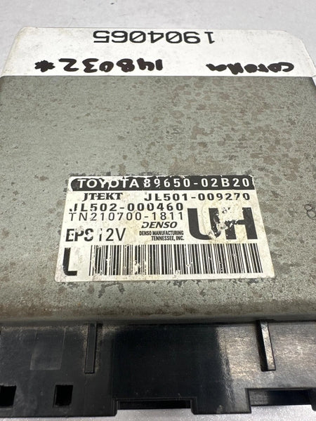 2016 TOYOTA COROLLA POWER STEERING CONTROL MODULE UNIT ASSEMBLY OEM 8965002B20