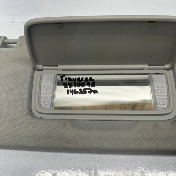 2018 TO 2021 CHEVROLET TRAVERSE SUN VISOR RIGHT SIDE GRAY COLOR ASSY OEM 84849725