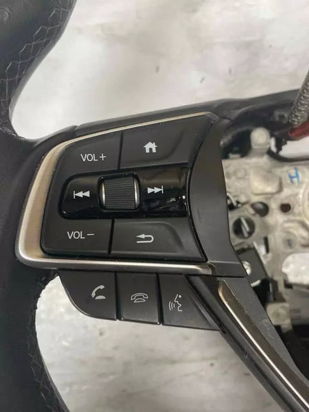 2018 TO 2022 HONDA ACCORD STEERING WHEEL LEATHER BLACK ASSY OEM 78501TVAA10ZA