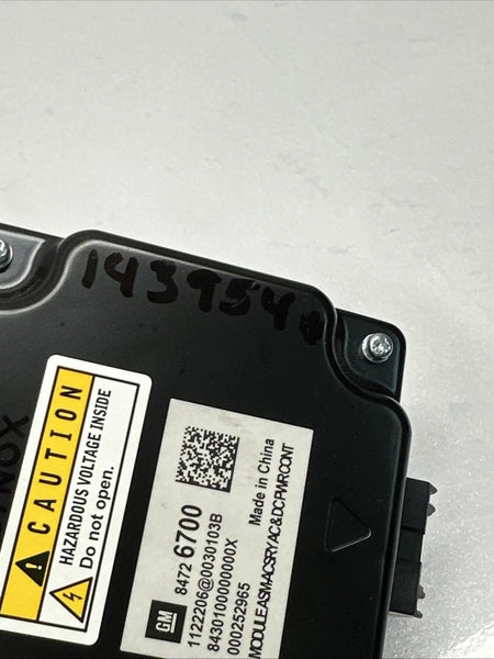 2018 TO 2023 CHEVY EQUINOX POWER INVERTER CONTROL CONVERTER MODULE UNIT OEM 84726700