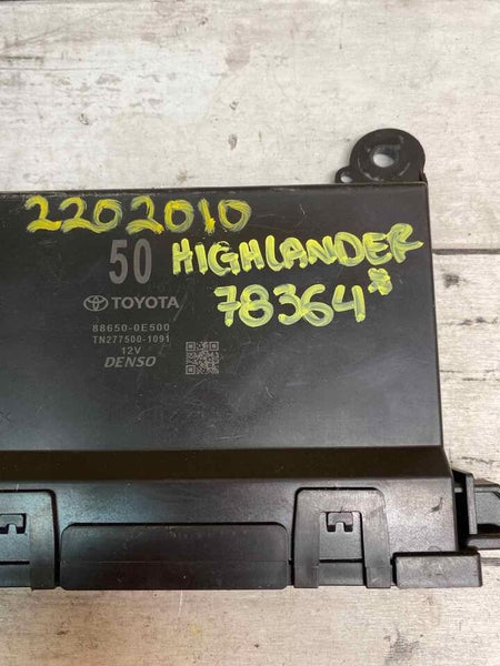 2020 TOYOTA HIGHLANDER HVAC AC TEMPERATURE CONTROL MODULE UNIT OEM 886500E500