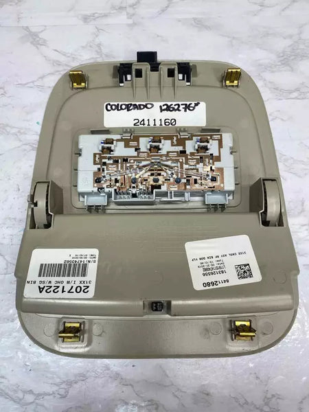 16 17 18 19 20 21 22 CHEVY COLORADO CONSOLA SUPERIOR CONJUNTO DE LUZ DE CONDENSACIÓN DE TECHO OEM GRIS 84112680