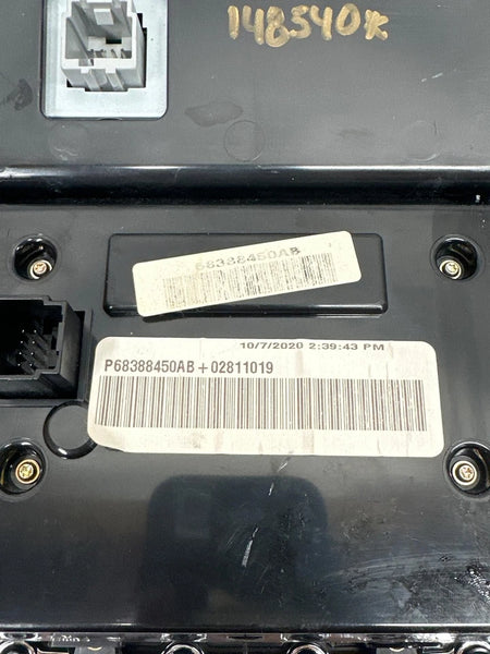 2019 TO 2022 JEEP GRAND CHEROKEE CLIMATE CONTROL HVAC PANEL OEM WK BODY 68388550AB