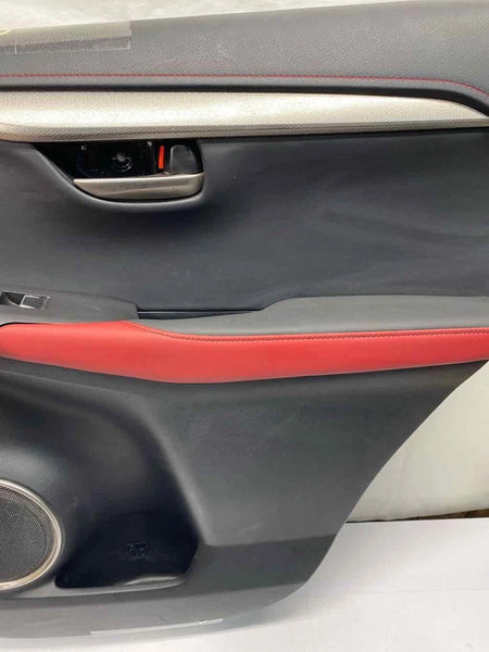 2021 LEXUS NX300 DOOR PANEL TRIM REAR RIGHT SIDE ASSY OEM 74650X1B01 BLACK/RED