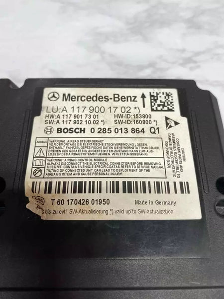 2017 18 19 MERCEDES CLA250 UNIDAD DE CONTROL DE DETECCIÓN DE OCUPANTES OEM 1179001702