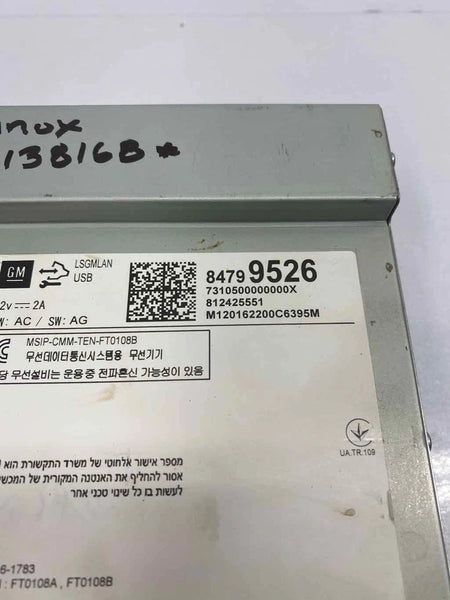 2020 TO 2022 CHEVROLET EQUINOX RADIO AM FM RECEIVER MODULE ASSY OEM 84799526