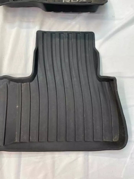 Acura RDX plastic floor mat 2018 complete set OEM front driver has a hole