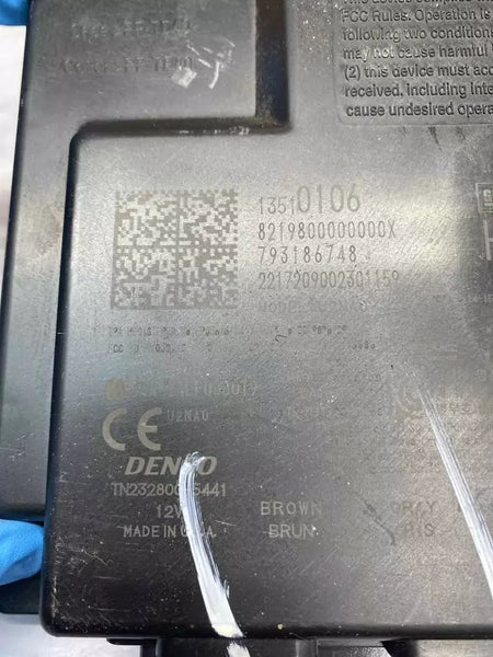 Módulo de control de bloqueo antirrobo para GMC Terrain 2018-2019 con llave, OEM 13510106