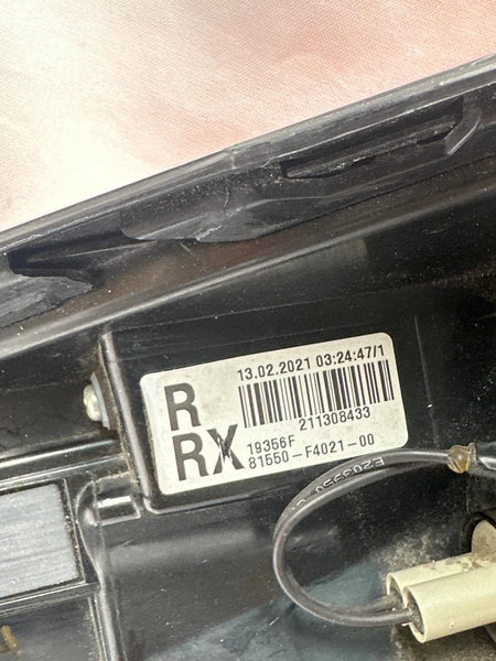 2018 TO 2022 TOYOTA CHR TAIL LIGHT QUARTER PANEL RIGHT SIDE ASSY OEM 81551F4021