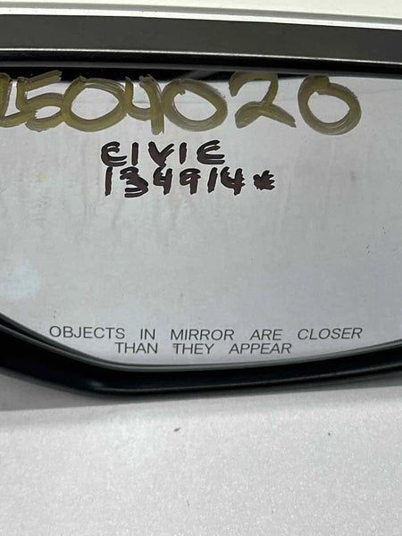 2018 TO 2021 HONDA CIVIC DOOR MIRROR RIGHT SIDE ASSY OEM 76201TBAA11ZF NH-883P WHITE