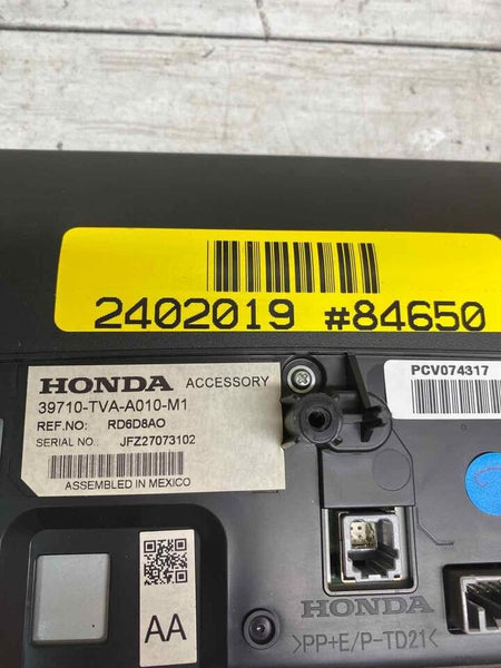 Honda Accord radio AM FM from 18 to 20 7.0" display screen assy OEM 39710TVAA01
