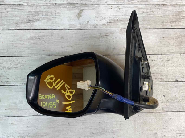 DOOR MIRROR NISSAN SENTRA 13 15 LEFT SIDE BLUE COLOR TURN SIGNAL OEM 963743TH1A