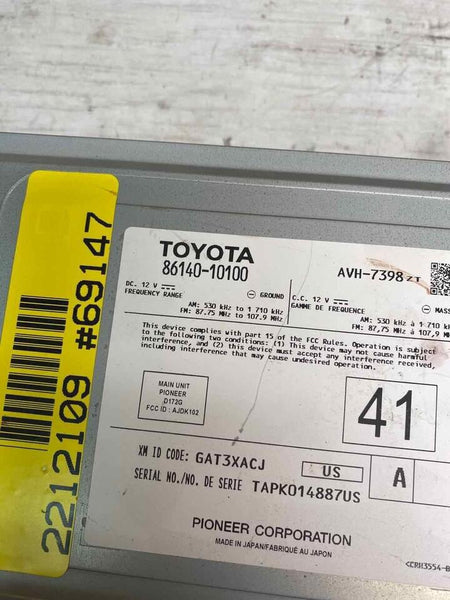 Toyota CHR radio am fm 20 to 22 display screen & receiver assy OEM 8614010100
