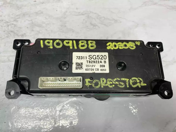 17 18 SUBARU FOREST PANEL DE CONTROL DE CLIMATIZACIÓN HVAC AUTOMÁTICO ZONA ÚNICA OEM 72311SG520