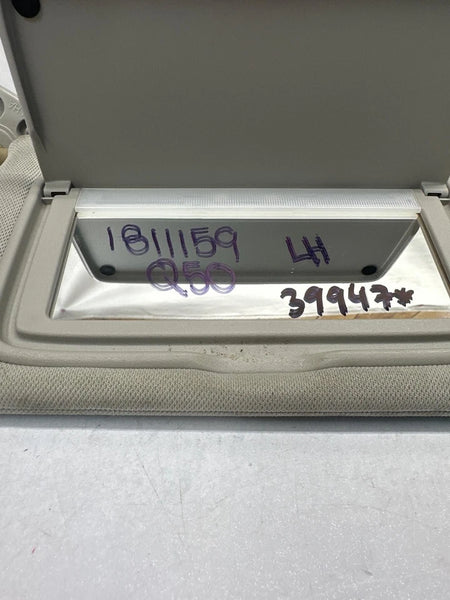 2014 TO 2023 INFINITI Q50 SUN VISOR DRIVER LEFT SIDE ILLUMINATED ASSY OEM 964014HB0A
