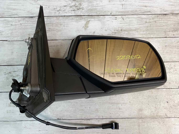 DOOR MIRROR CHEVY SILVERADO 14 19 1500 RIGHT BLACK CHROME COVER OEM 22889518