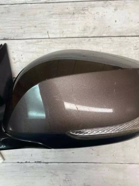 Infiniti Q50 door mirror 2014 to 2021 left side brown OEM assy 963026HH0A