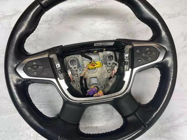 2019 CHEVROLET TRAVERSE STEERING WHEEL BLACK LEATHER ASSEMBLY OEM 84508160