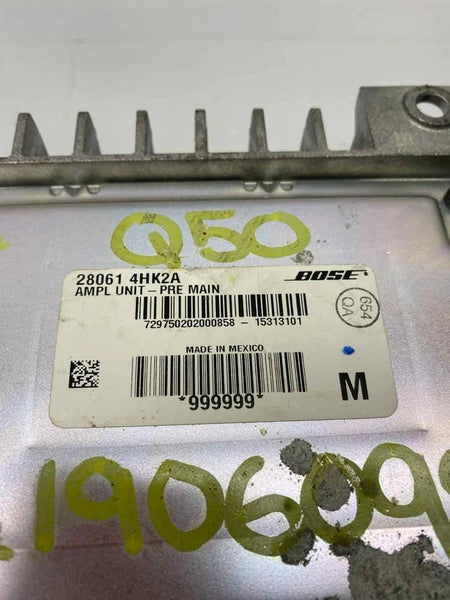 2016 INFINITI Q50 RADIO AM FM AMPLIFIER UNIT BOSE AUDIO ASSY OEM 280614HK2A