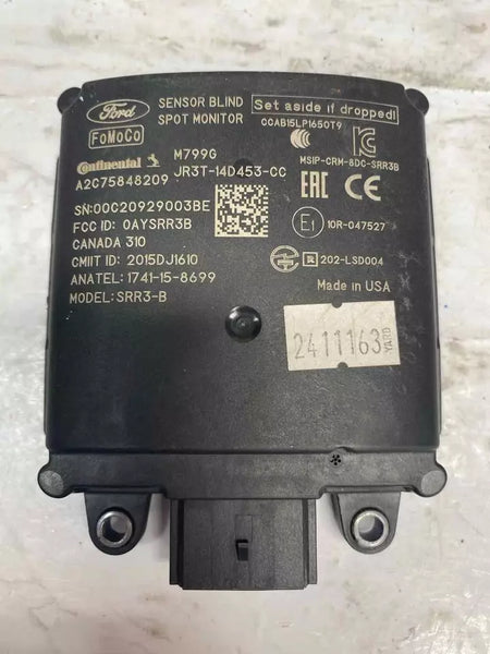 2018 2022 FORD MUSTANG BLIND SPOT ALERT REAR SENSOR MODULE ASSY OEM JR3T14D453CC