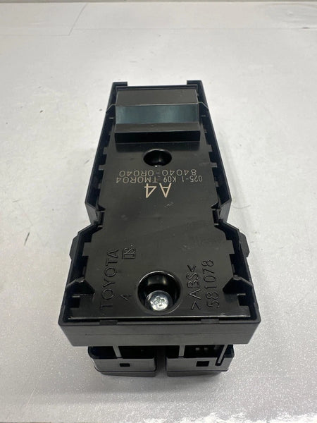 20 TO 22 TOYOTA COROLLA MASTER SWITCH FRONT DRIVER SIDE ASSY OEM 840400R040 SEDAN