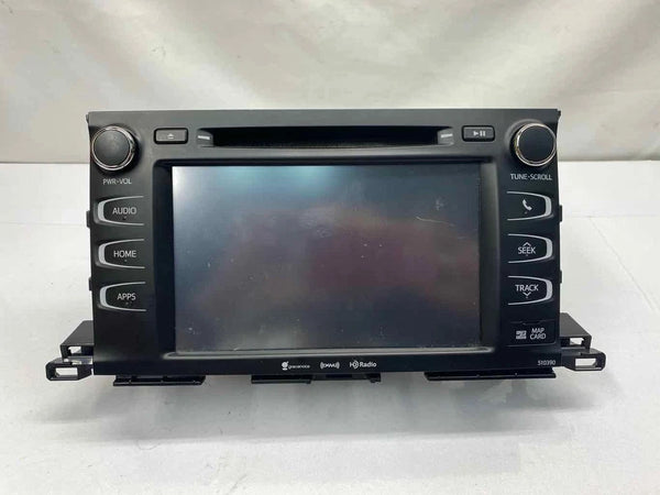2017 TO 2019 TOYOTA HIGHLANDER RADIO AM FM RADIO DISPLAY SCREEN & RECEIVER 861000E293