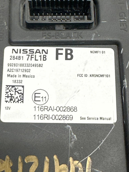 2019 2020 NISSAN ROGUE BODY CONTROL BCM MODULE UNIT VIN K ASSY OEM 284B17FL1B