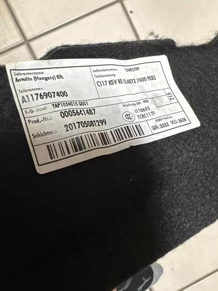 14 15 16 17 18 19 MERCEDES CLA250 QUARTER PANEL REAR RIGHT SIDE TRIM COVER OEM 1176907400