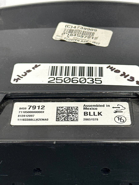 2019 CHEVY SILVERADO 1500 INSTRUMENT CLUSTER OEM 84597912 74K MILES GLASS BROKEN