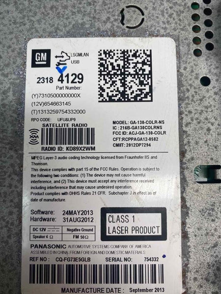 RÁDIO CHEVY EQUINOX RECEPTOR AM FM 2014 AM FM CD ÚNICO MP3 USB OEM 23184129