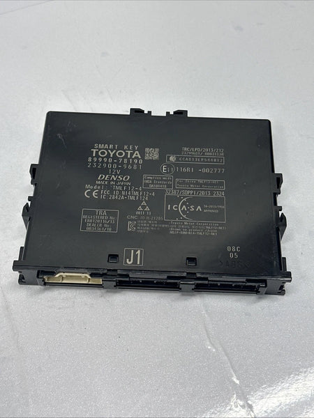 2015 LEXUS NX300H KEYLESS IGNITION CONTROL SMART KEY MODULE UNIT OEM 8999078190