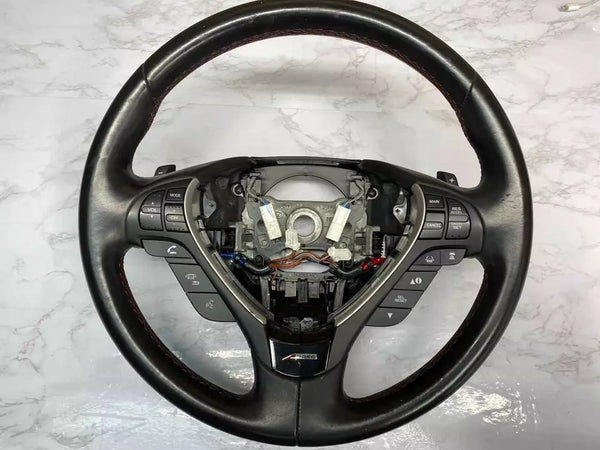 19 20 21 22 VOLANTE ACURA ILX NEGRO CON COSTURAS ROJAS DE CUERO ASPEC OEM 78501TX6A81ZE