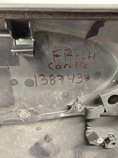 2017 TO 2019 TOYOTA COROLLA DOOR PANEL TRIM FRONT LEFT SIDE OEM 67612X1709 BLACK SEDAN