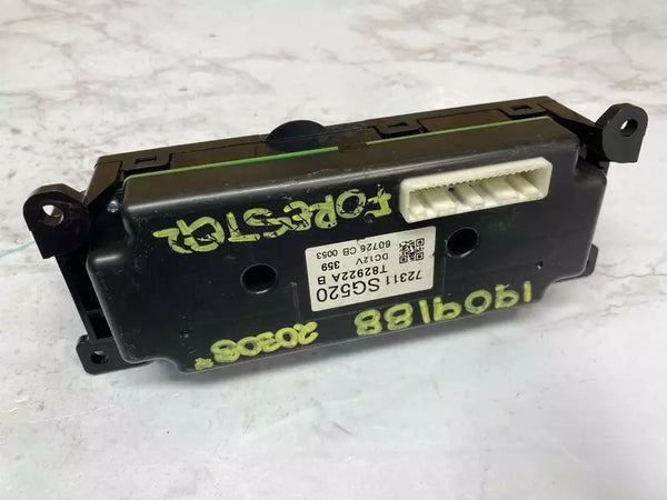 17 18 SUBARU FOREST PANEL DE CONTROL DE CLIMATIZACIÓN HVAC AUTOMÁTICO ZONA ÚNICA OEM 72311SG520