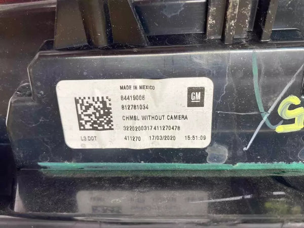 CHEVROLET SILVERADO 1500 2020 - LÁMPARA DE EVISIÓN DE LA TERCERA LUZ DE FRENO, CONJUNTO OEM 84419006