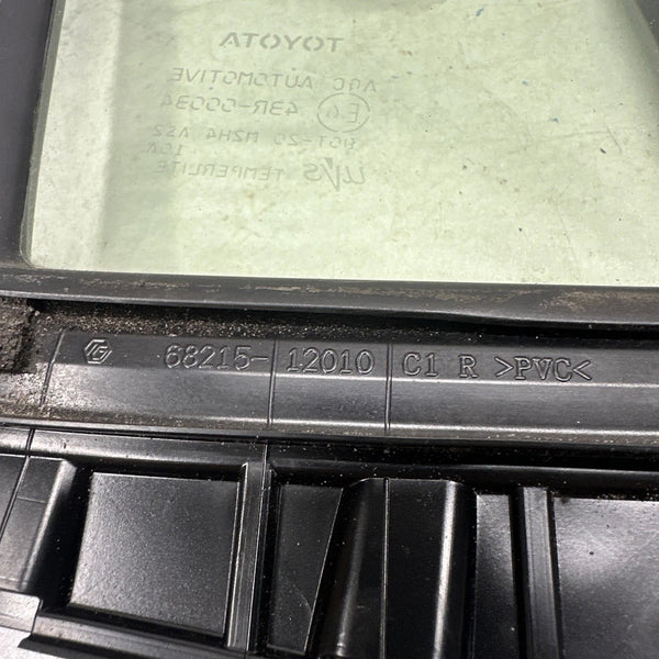 2020 TO 2024 TOYOTA COROLLA VENT GLASS WINDOW FRONT RIGHT SIDE ASSY OEM 6821512010